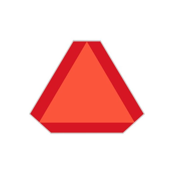 American Labelmark Co LabelMaster Slow Moving Vehicle Triangle, Galvanized Steel, Red SMV105 - main